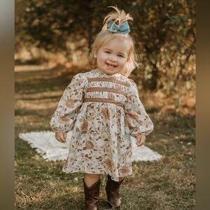 Zara Lace Insert Floral Dress NWT